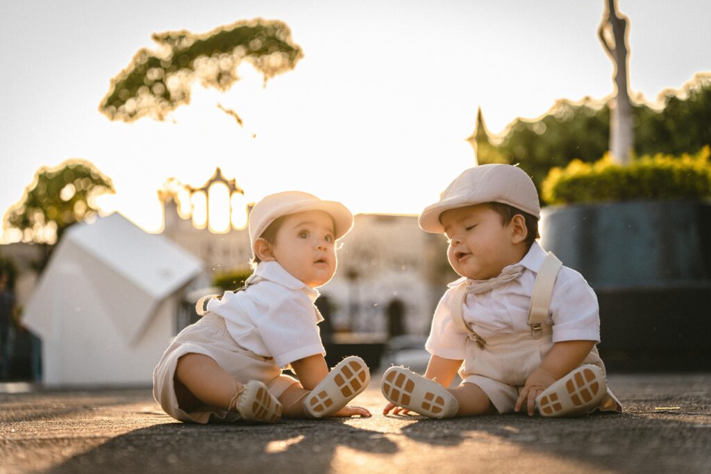 twin milestones early months